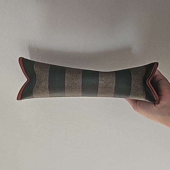 Fendi Pecan Canvas Clutch RARE - Picture 3 of 11